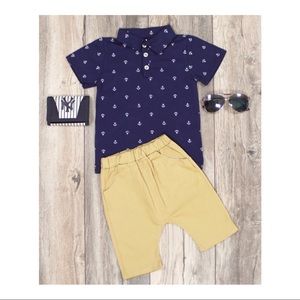 Casual Polo Shirt & Short Set